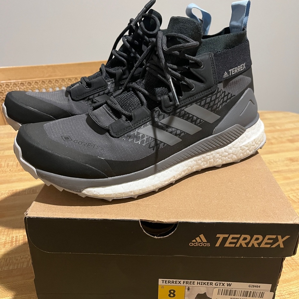 Adidas Terrex Free Hiker GTX Women’s Shoes size 8 - Black and Gray